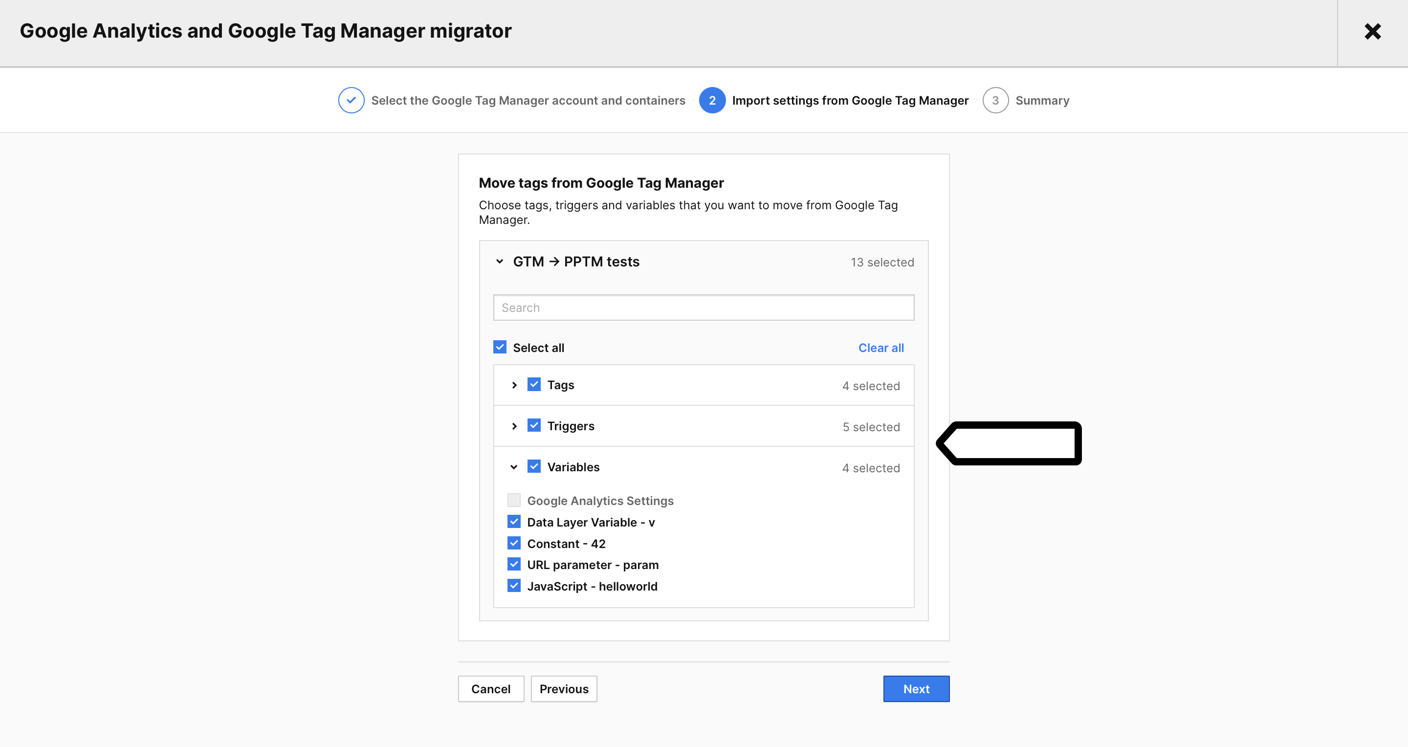 19-migration tool select-GTM-tags