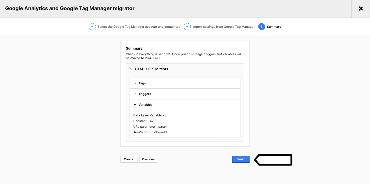 20-migration tool GTM-summary