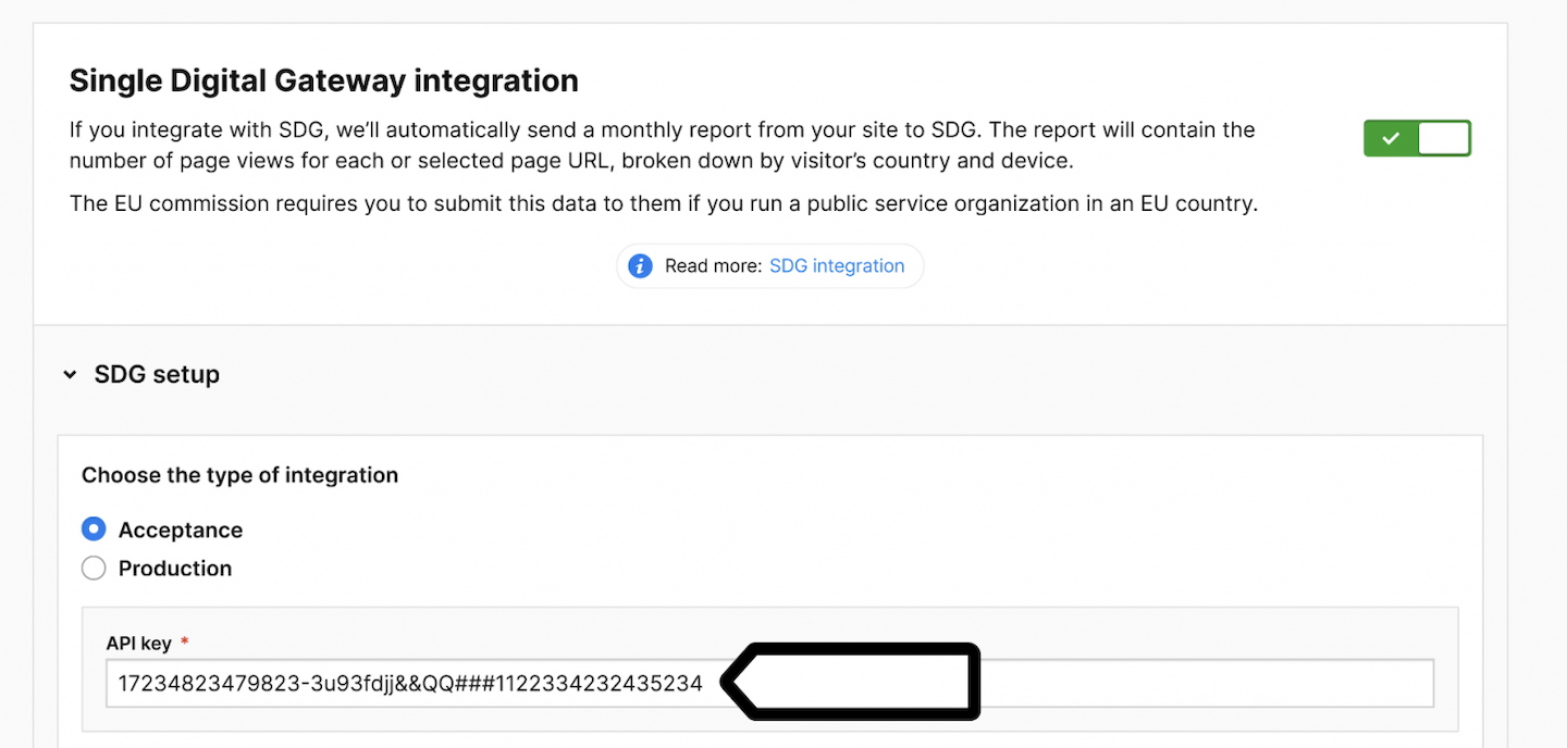 SDG integration in Piwik PRO