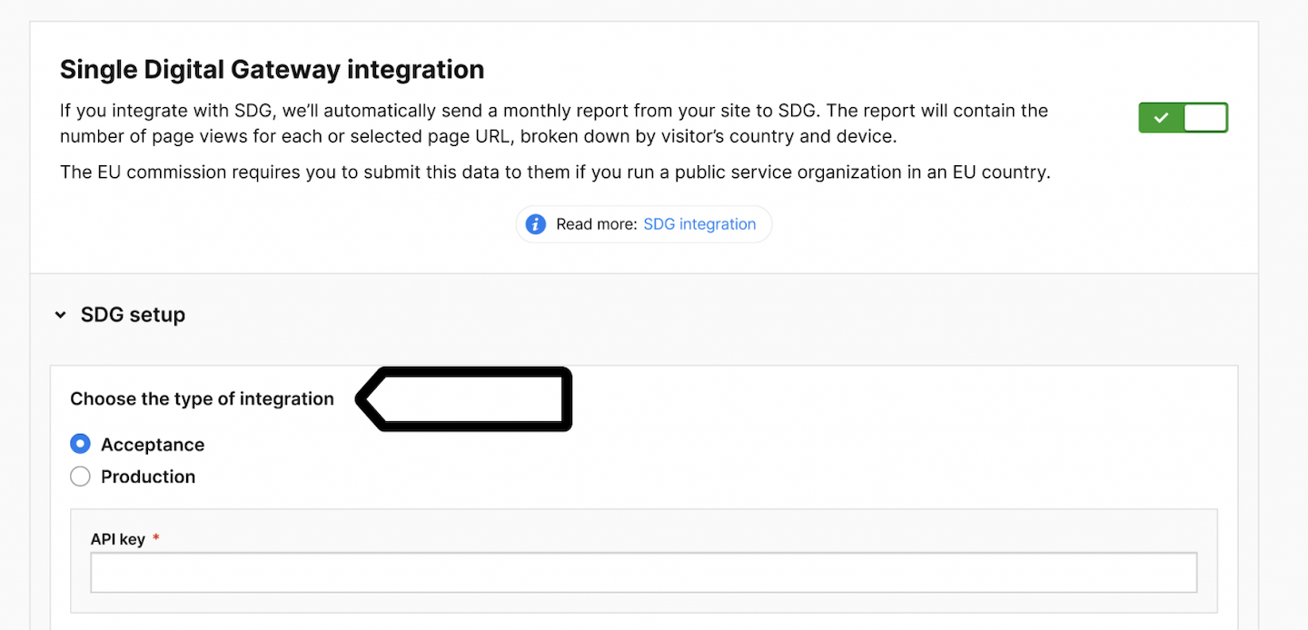 SDG integrtaion in Piwik PRO