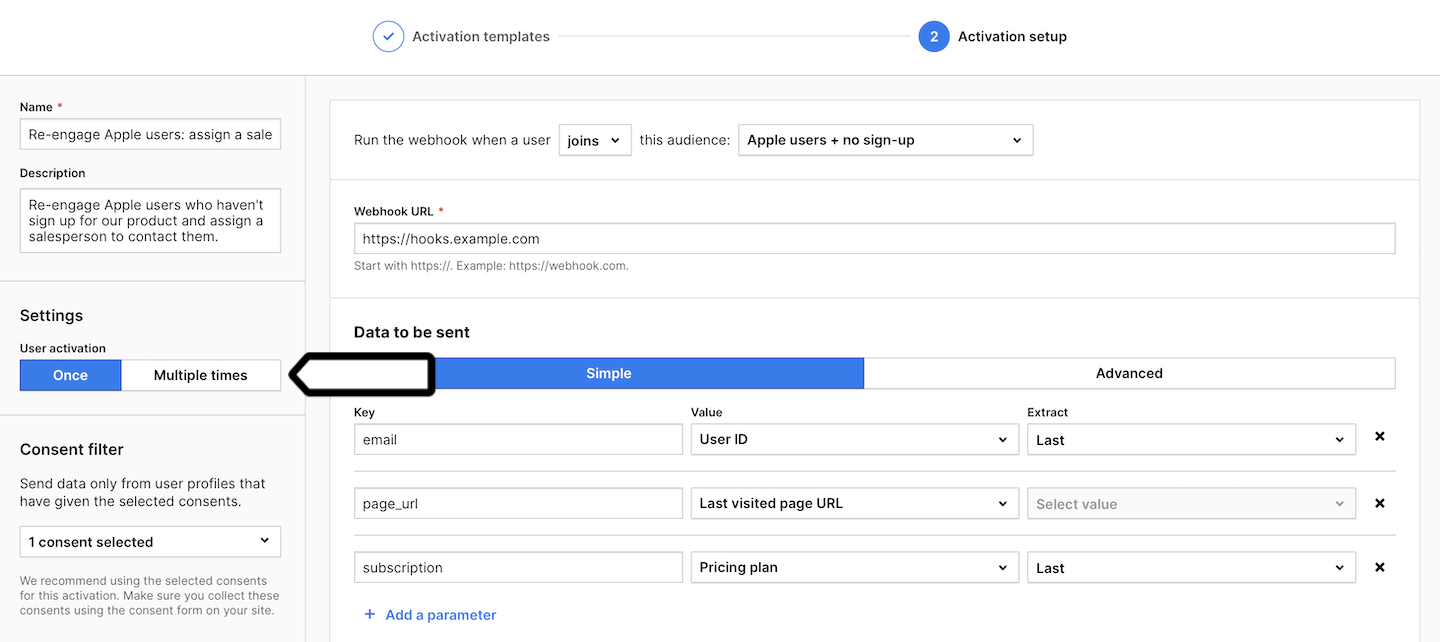 Make activation in Piwik PRO