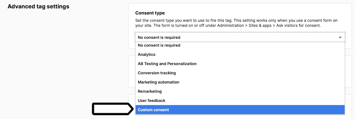 Consent types in Piwik PRO