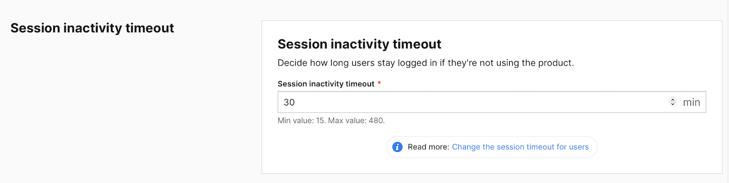 Session inactivity timeout in Piwik PRO