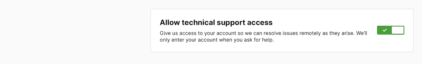Allow technical support access in Piwik PRO