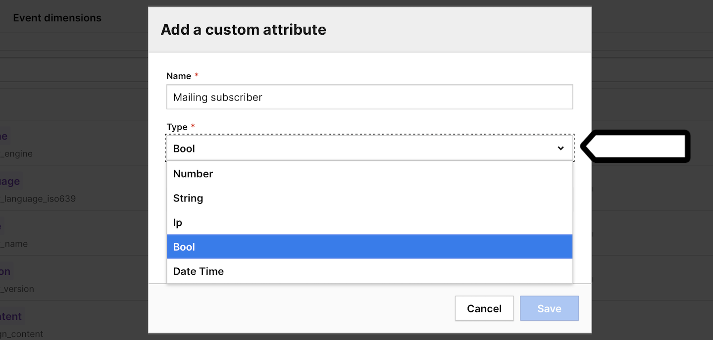 Add or edit a custom attribute in Piwik PRO