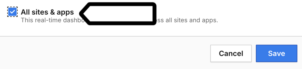 make the real-time dashboard available to all sites and apps