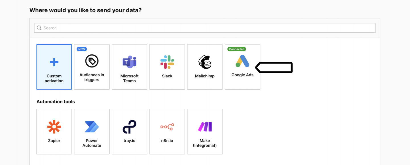 add an activation: gads connected