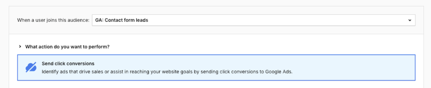 Sending click conversions from Piwik PRO to Google