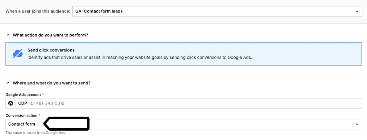 Sending click conversions from Piwik PRO to Google