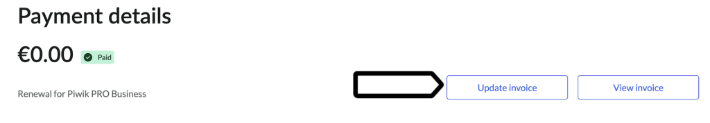 update invoice button in paddle