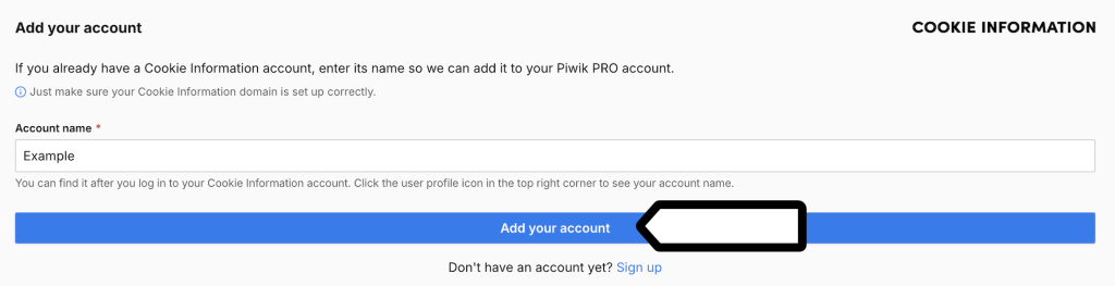 Add account name