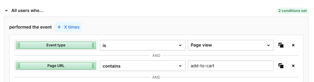 Setting up audience conditions in Piwik PRO Data Activation
