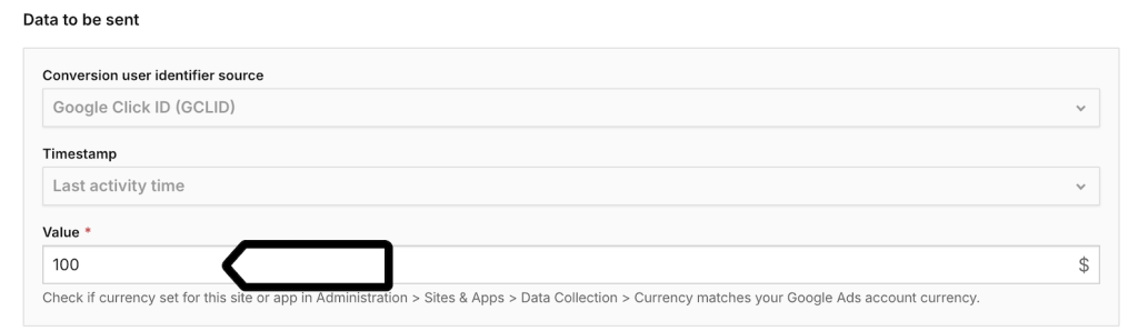 select where you want to send data and what data