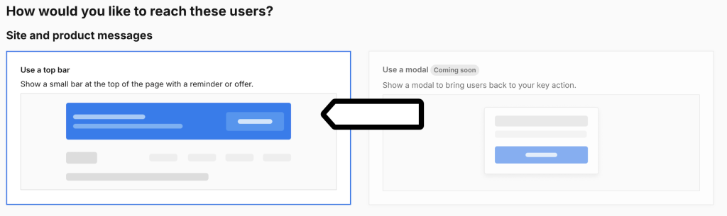 Selecting product message in funnel recovery in Data Activation
