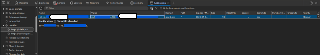 Visitor ID in MS Edge cookie storage